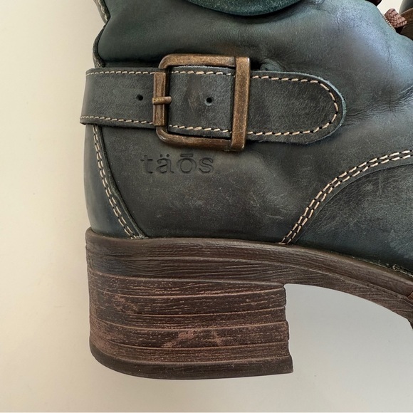 TAOS-Crave Combat Boot-Green Suede and Leather-7-7.5- EU 38 - Picture 11 of 16